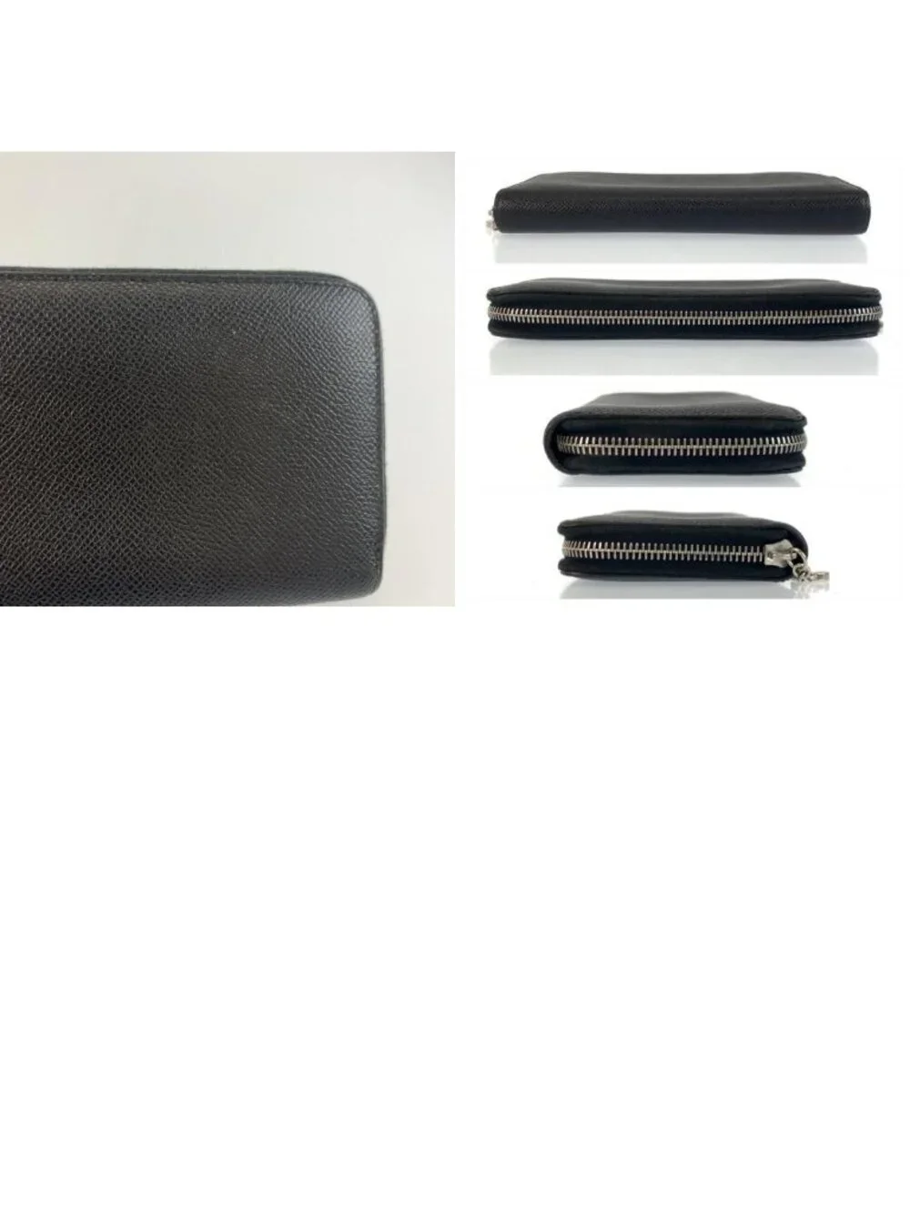Bvlgari Black Silver Leather Wallet